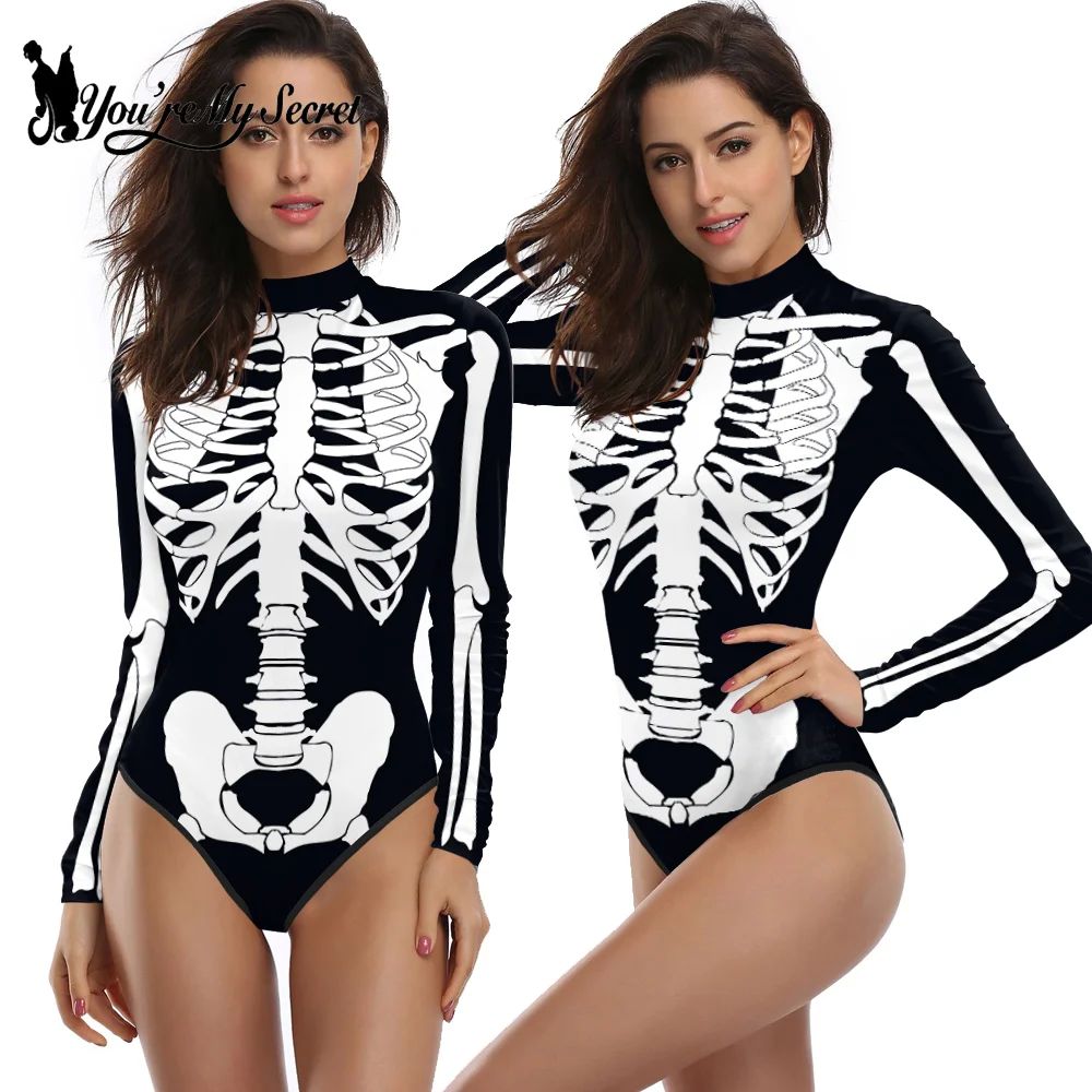 Ethnic Fashion Wear - Youre My Secret Halloween-Kostüm Cosplay Skelett-Print