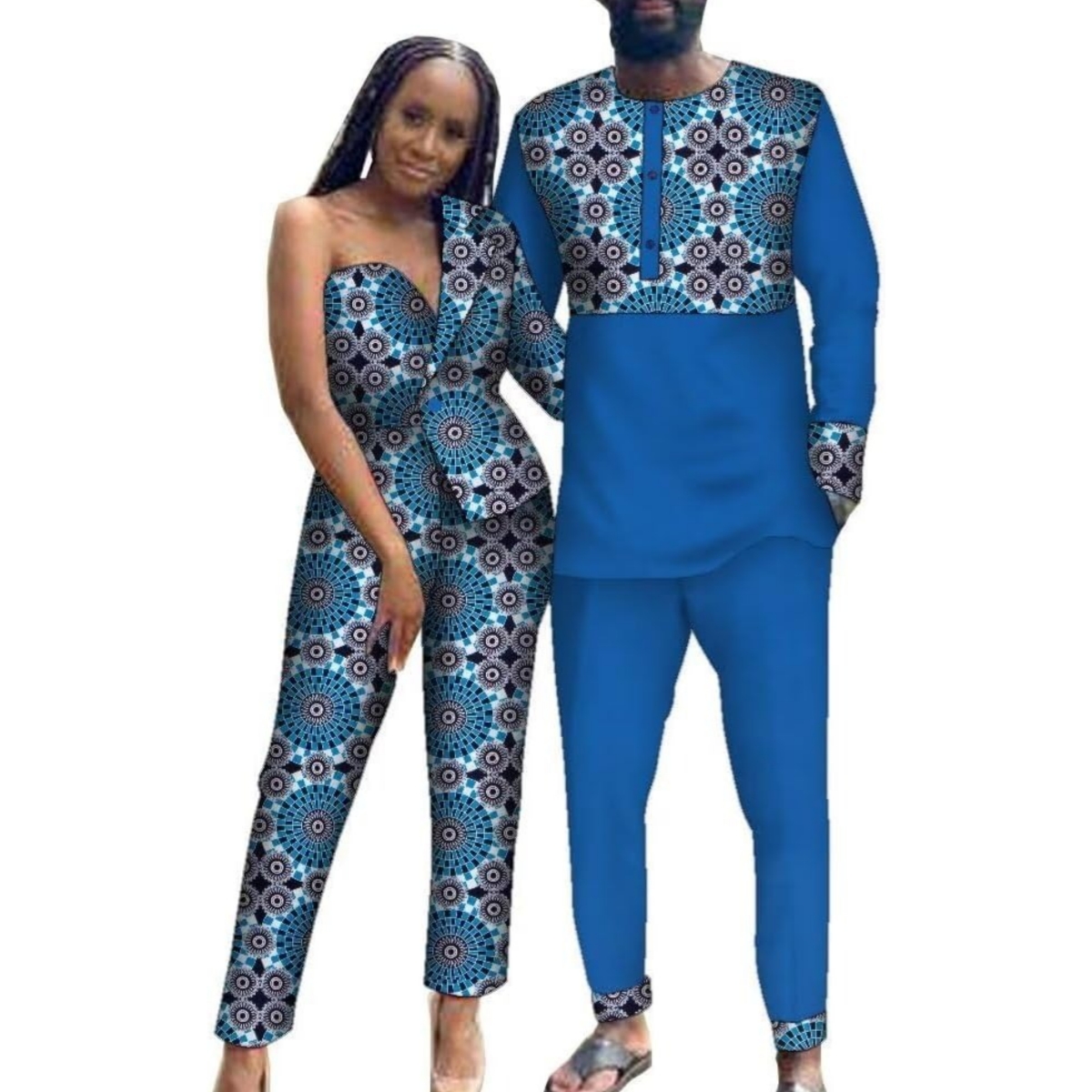 Boubou Men Africa - Bazin Riche Afrikanische Kleidung für Paar