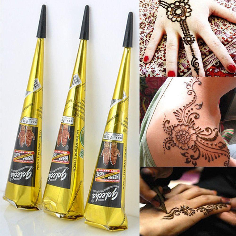 Ethnic Fashion India - Natürliche Temporäre Flash Tattoo Paste Schwarz