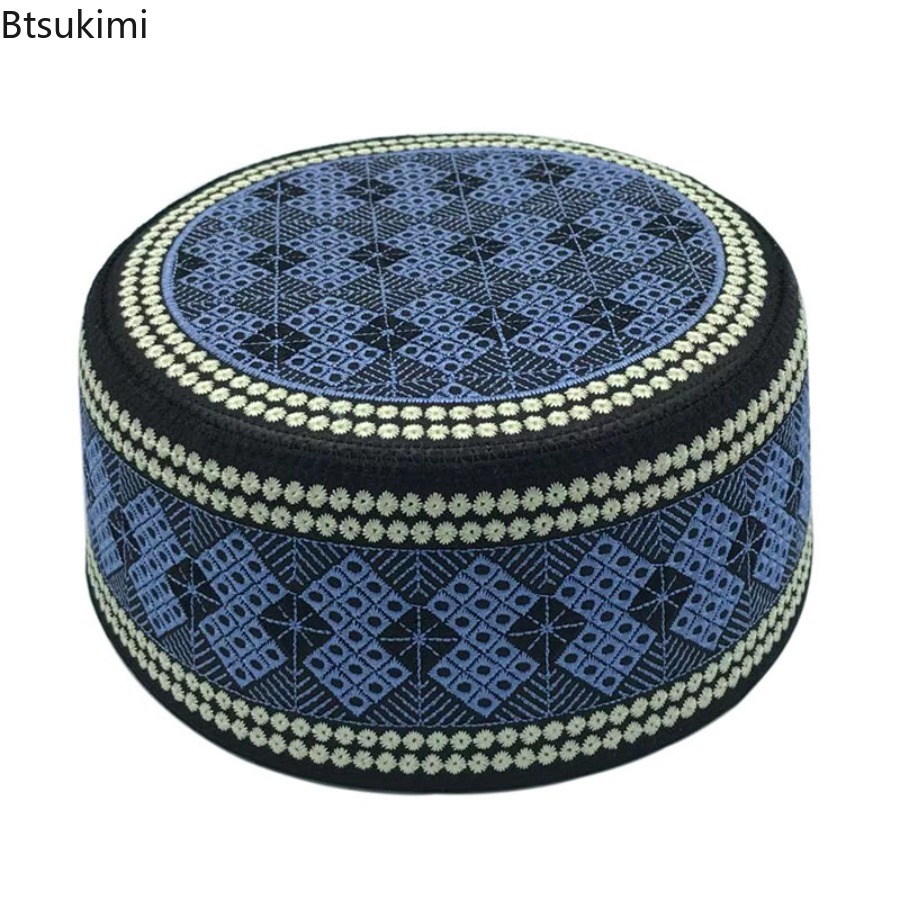 Ethnic Fashion India - Vintage bestickte Hijab Herren Gebetsmütze indische