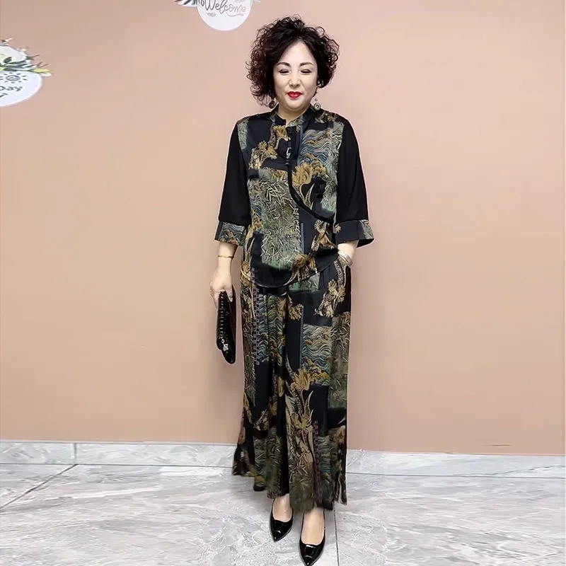 Ethnic Fashion Wear - 2025, neues Hosen-Set mit weitem Bein,