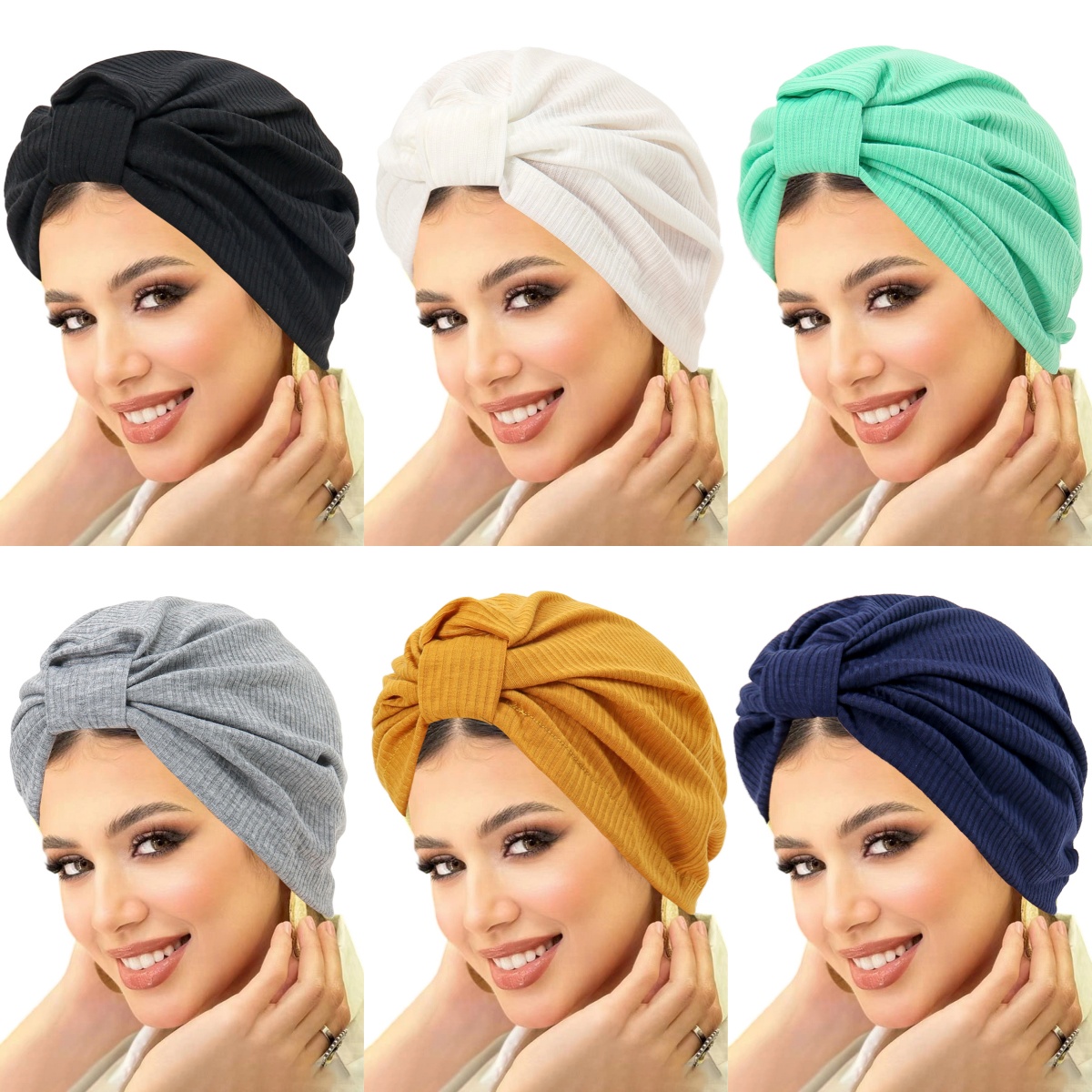 Ethnic Fashion India - Neue Einfarbig Frauen Muslimischen Hijab Caps