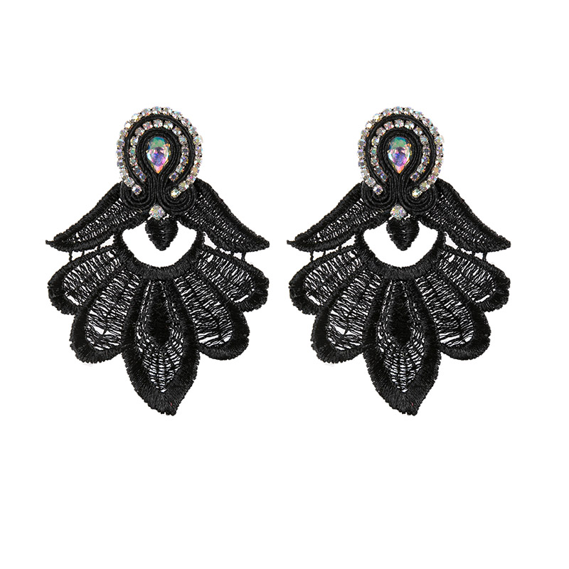 Ethnic Fashion Wear - Modische Damen-Ohrringe Schmuck-Accessoires Soutache-Ohrringe Spitzen-Hängeohrringe Farbenfrohe