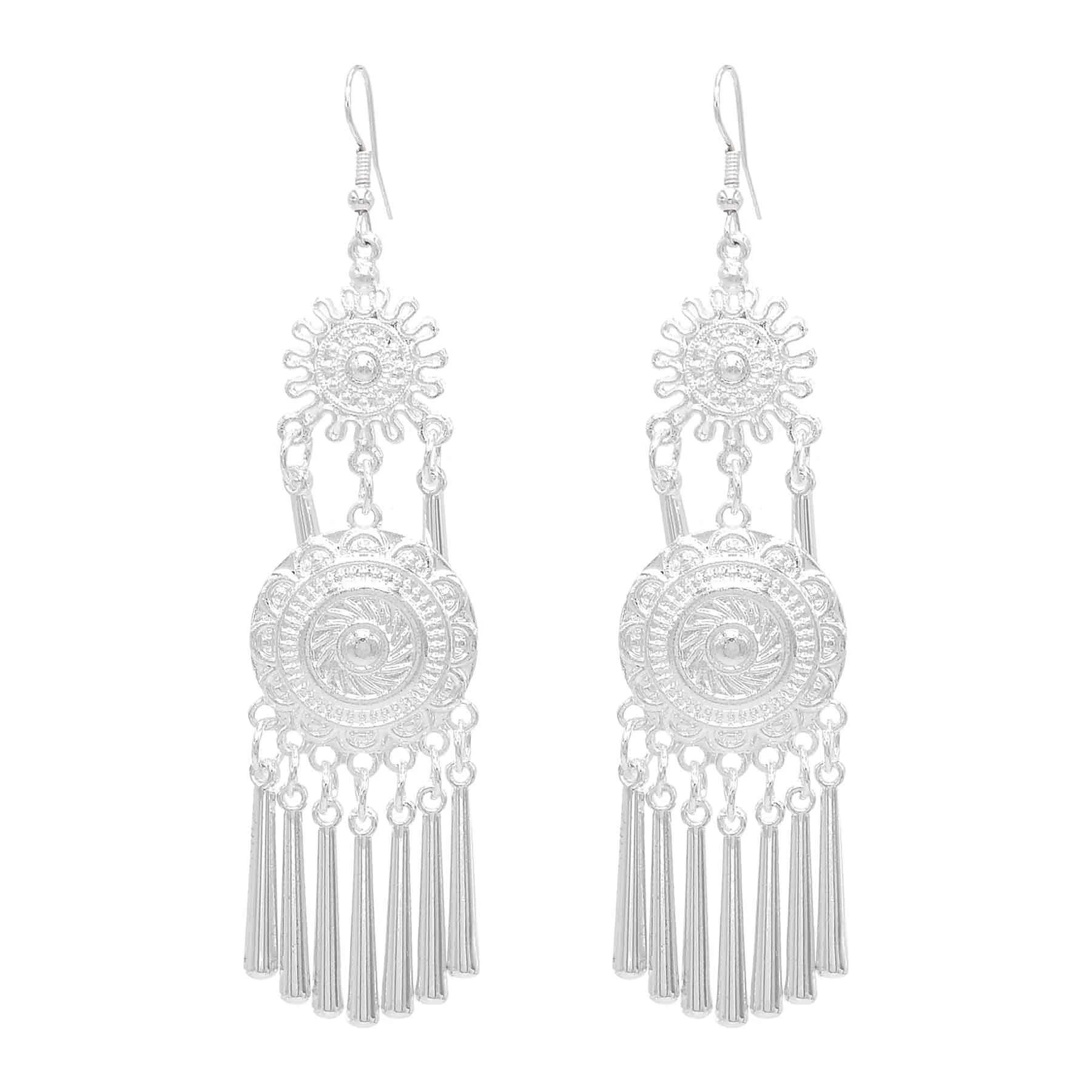 Ethnic Fashion Pakistan - Miao silbrige Legierung kleine Horn Quaste