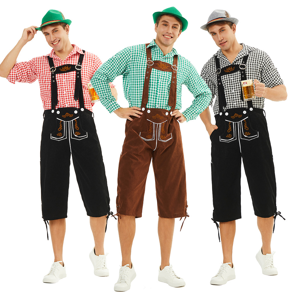 Fashion Show Ethnic Wear - Herren-Halloween-Kostüm Bierfest Bühnen-Rollenspiel-Outfit Traditionelle Chinesische Ethnische