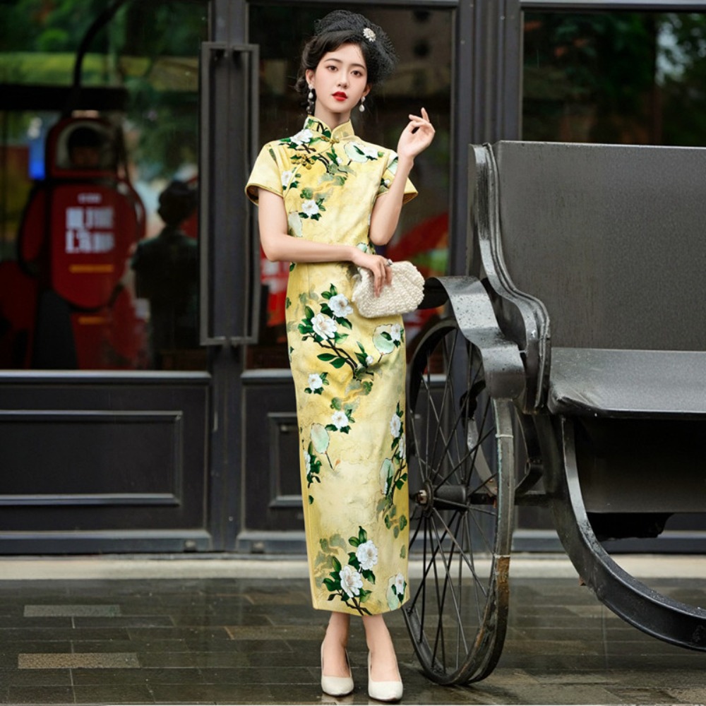 Ethnic Fashion Wear - Qipao-Kleid für Damen, Kleidung, Mode, Ethno-Stil,