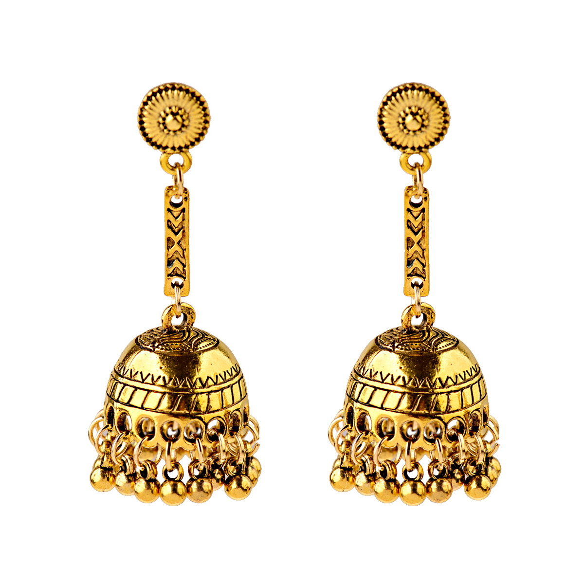 Ethnische geometrische Goldfar – Ethnic Indian Fashion Bewertung und Preis