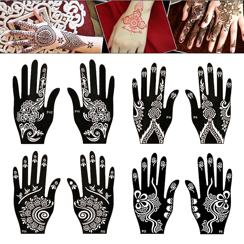 2 stücke Henna Tattoo Schablon – Ethnic Fashion India Bewertung und Preis