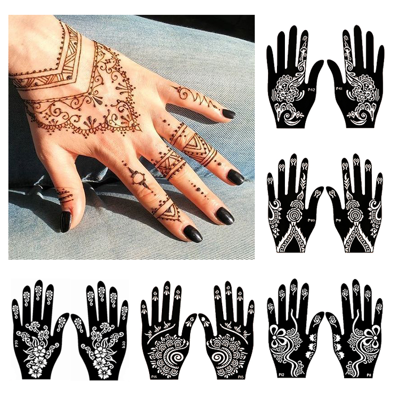 2 stücke Henna Tattoo Schablon – Ethnic Fashion India Bewertung und Preis