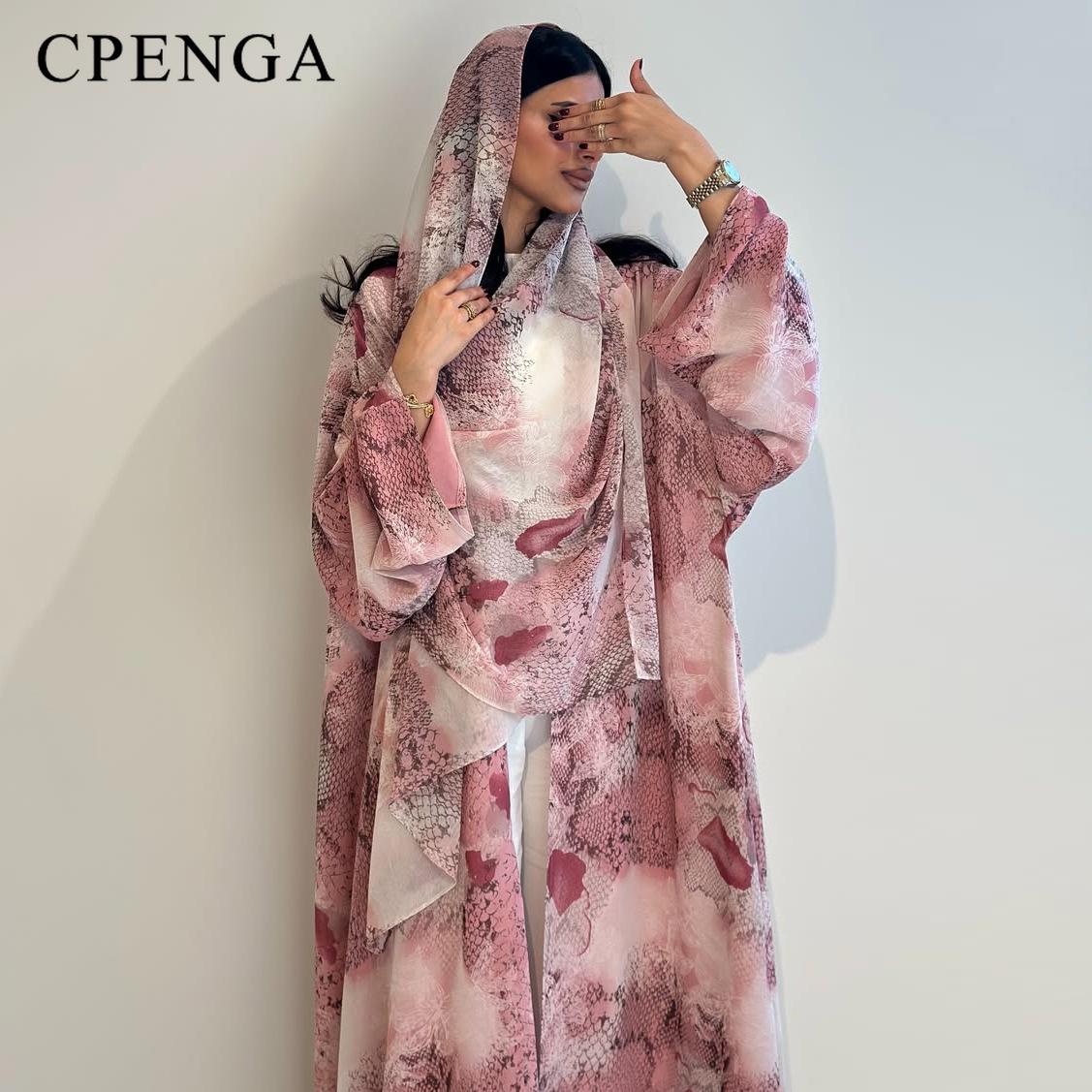 2026 Luxuriöse Dubai Pink Prin – Abaya Modest Wear Bewertung und Preis