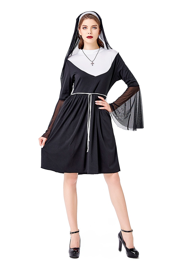 Schwarzes Nonnenkostüm Hallowe – Ethnic Fashion Wear Bewertung und Preis