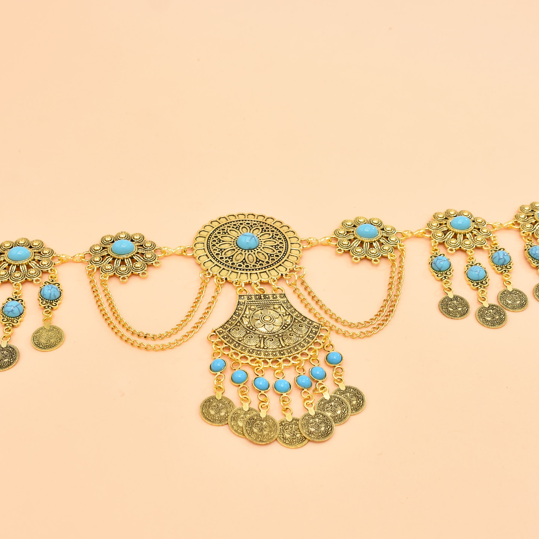 Retro geometrische Schnitzerei – Ethnic Indian Fashion Bewertung und Preis