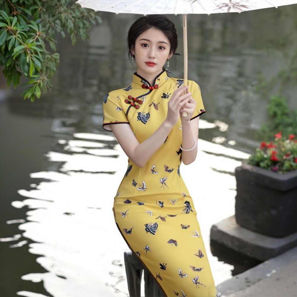 Qipao-Kleid für Damen, Kleidun – Ethnic Fashion Wear Bewertung und Preis